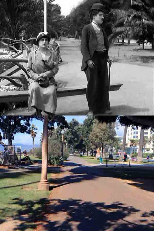 Charlie Chaplin filming location from a scene from the movie By The Sea