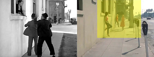 Filming location then and now comparison from the Charlie's Angels episode Angels On The Street.