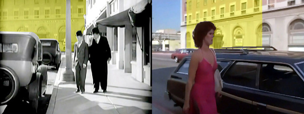 Filming location then and now comparison from the Charlie's Angels episode Angels On The Street.