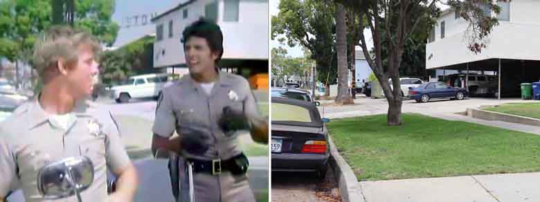 Scene from the TV series CHiPs episode Moving Violation.