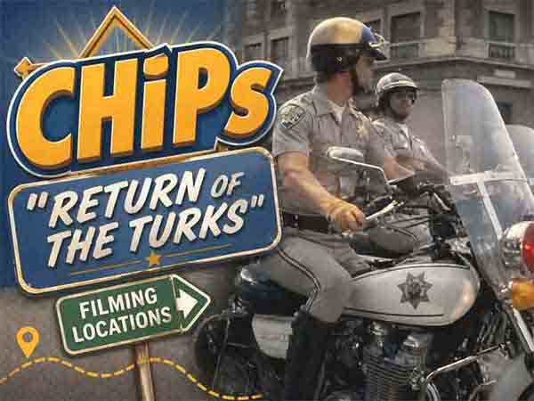 Filming locations from the episode Return Of The Turks from the TV series CHiPs.