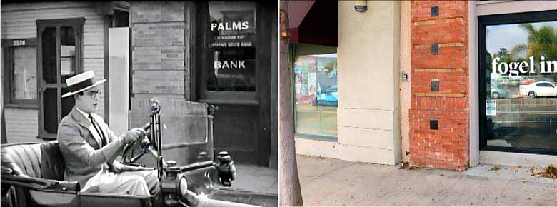 Then and now look at a scene from the Charlie Chaplin movie By The Sea.