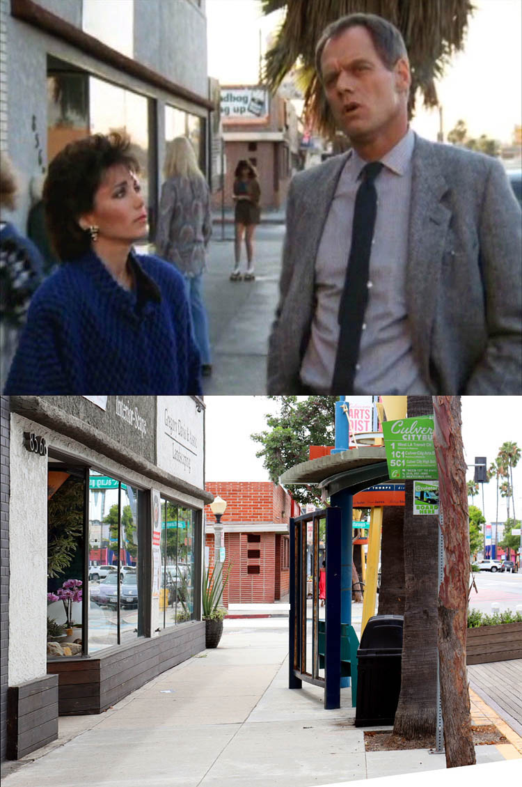 A then and now filming location photo from the episode Scrap Metal from the TV series Hunter.