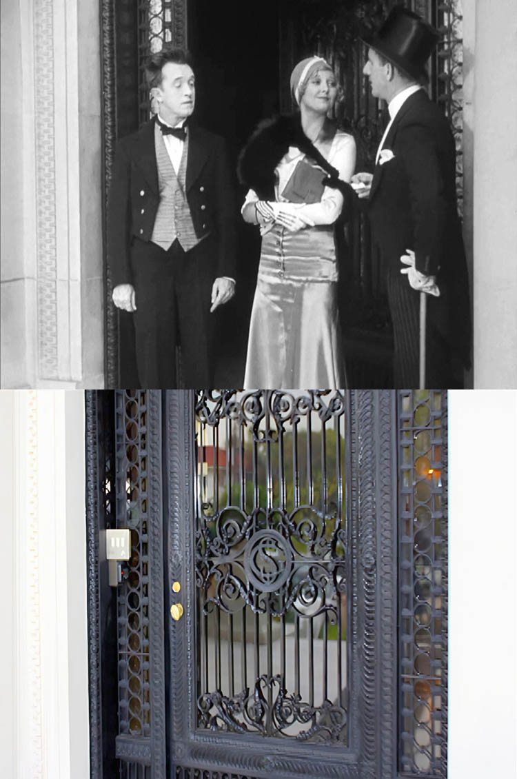 A then and now filming location photo from the Laurel and Hardy movie Another Fine Mess.