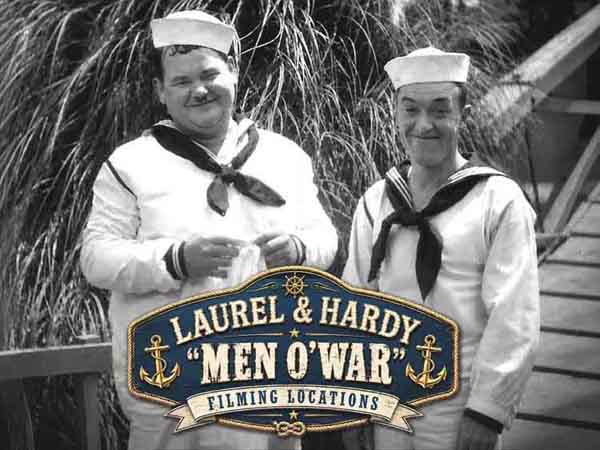 Title card from the Laurel and Hardy movie Men O'War.