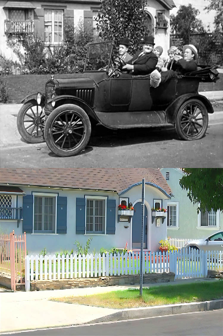 Filming location from the Laurel and Hardy movie Perfect Day.