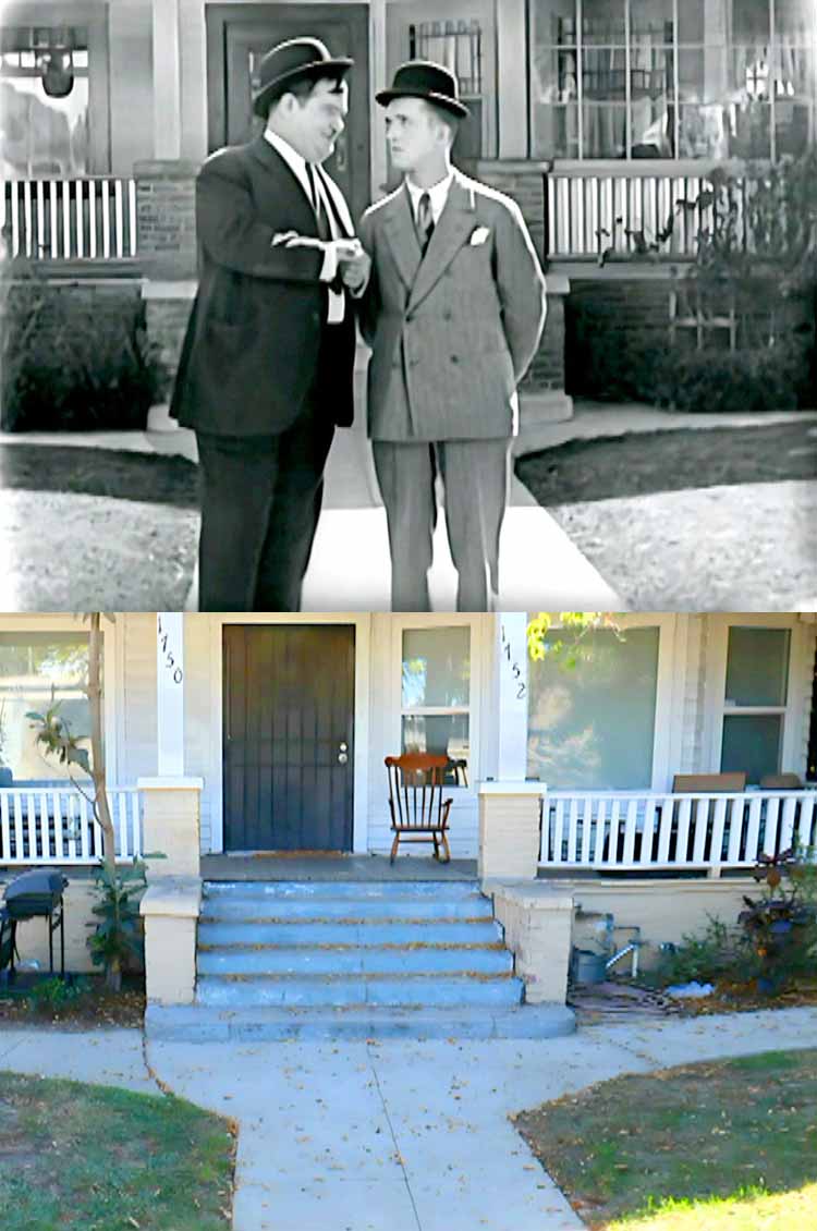 Filming location from the Laurel and Hardy movie Their Purple Moment.