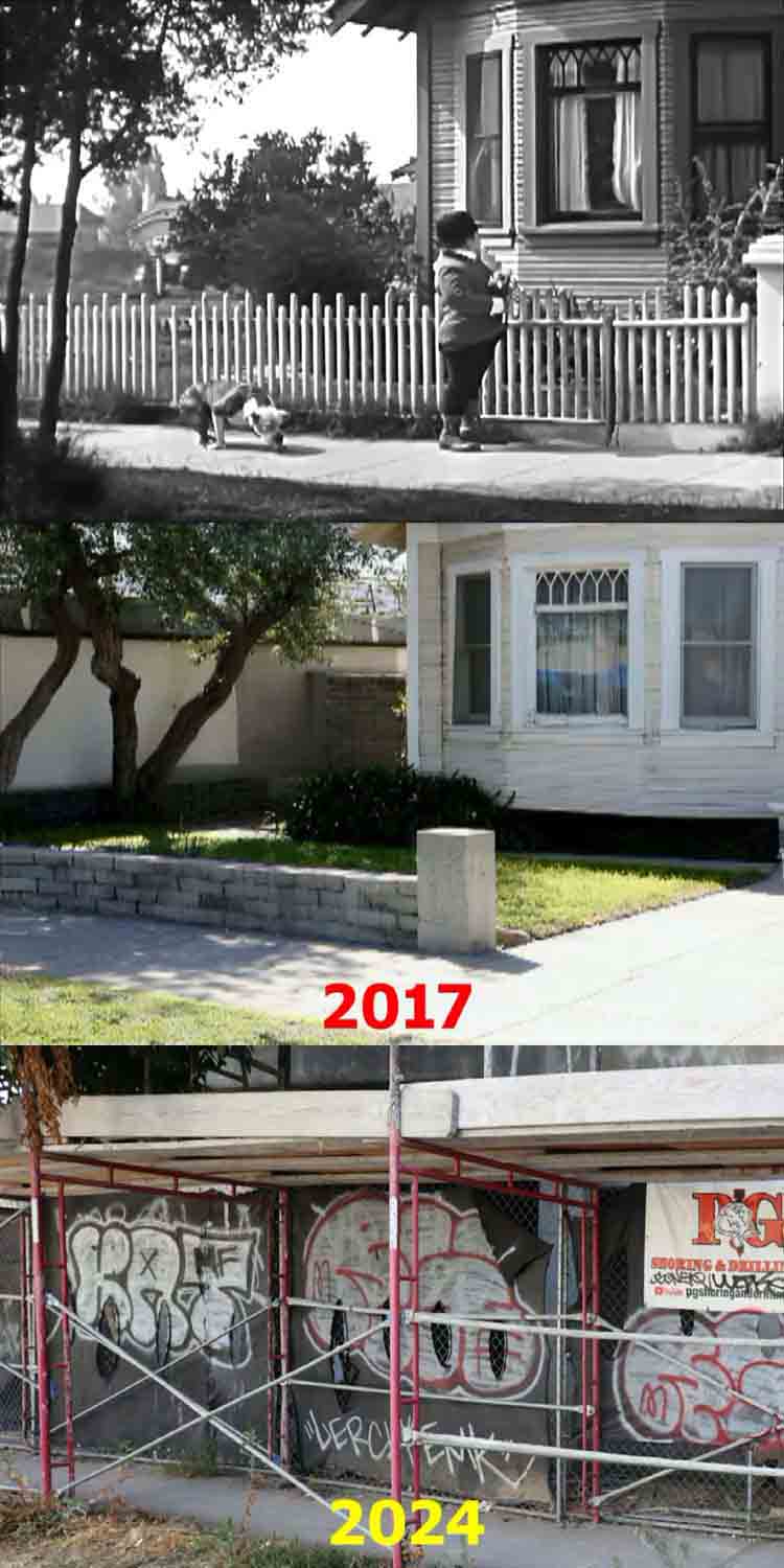 Filming location from the Our Gang / The Little Rascals movie Dog Heaven.