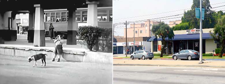 Pacific Electric Railway station on Venice Blvd between Bagley Avenue and Cardiff Avenue