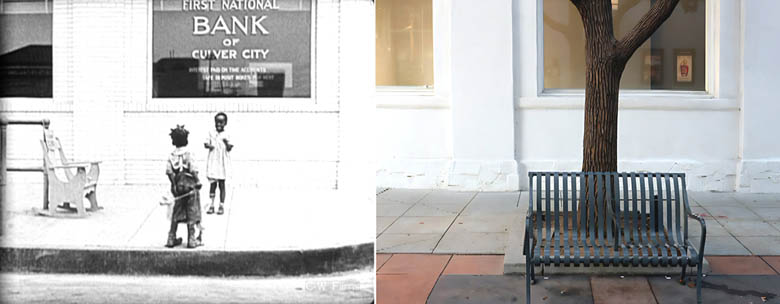 The Van Buren Place side of the First National Bank building at 9426 Washington Blvd in Culver City