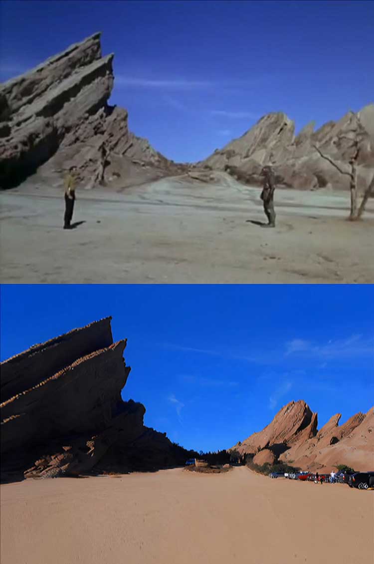 Filming location from the episode Arena from the TV series Star Trek.