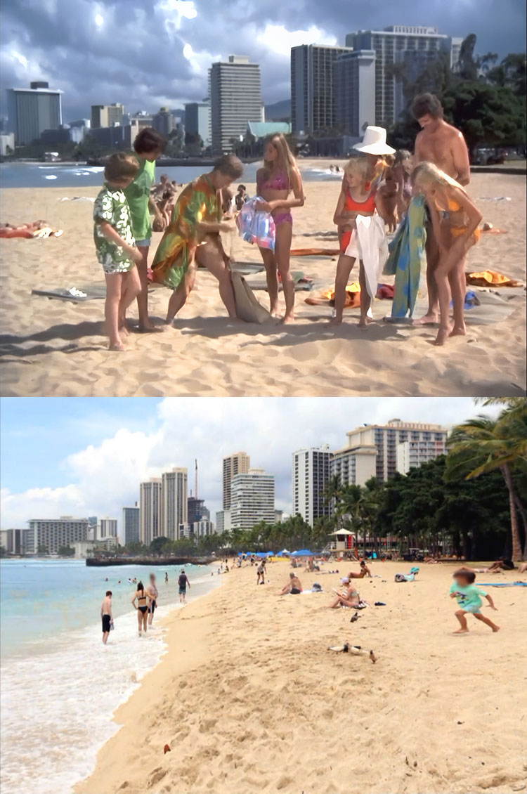 Filming location from the 1972 episode Hawaii Bound from the TV series The Brady Bunch.