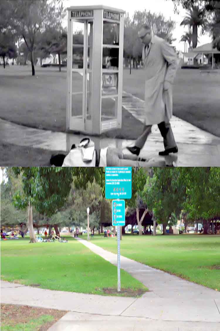Filming location from the episode You Drive from the TV series The Twilight Zone.