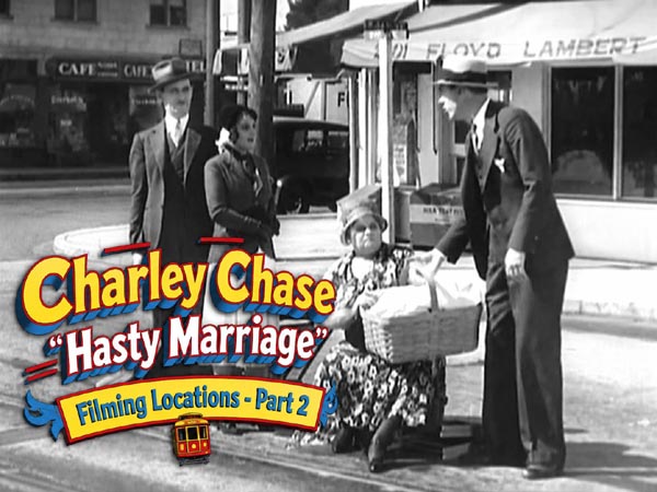 Title card from the Charley Chase movie Hasty Marriage.