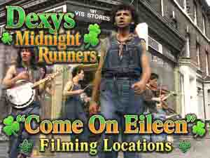 Title card from the filming locations video of the music video Come On Eileen by Dexys Midnight Runners.