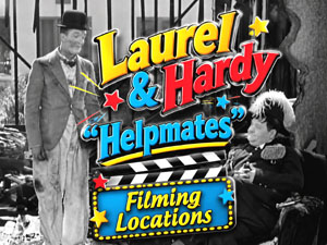 Title card from the Laurel and Hardy movie Helpmates.
