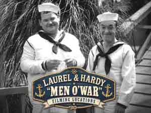 Title card from the Laurel and Hardy movie Men O'War.