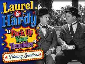 Title card from the Laurel and Hardy movie Pack Up Your Troubles.