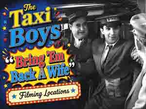 Title card from the movie Bring 'Em Back A Wife from The Taxi Boys series.