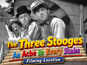 Title card from the movie An Ache In Every Stake starring The Three Stooges.